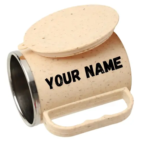 Naturexpress Eco-Friendly Coffee Cup- Custom Name & Design| Best Unique Gift| Made with Wheat, Rice Husk & Bamboo Fibers| Best Gifts for Birthdays, Anniversaries, & Corporate Events| Microwave Safe
