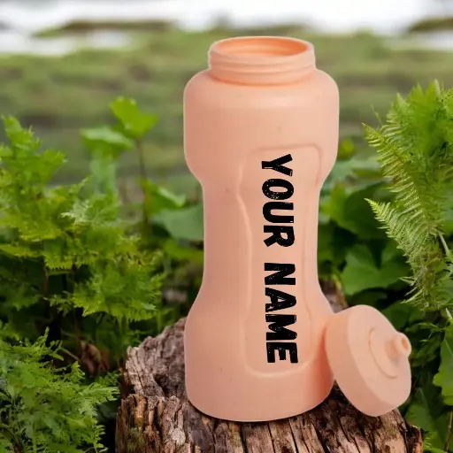 Naturexpress Personalized Eco-Friendly Water Bottle | Custom Name Printed | Unique Wheat & Rice Husk Bottle for Kids, School, Gym, Boys, Girls |Sustainable Gift for Birthday, Corporate & Travel (BPA-Free)