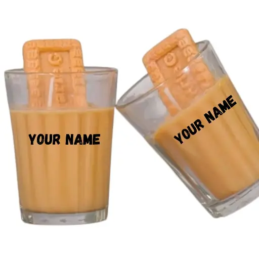 Naturexpress Personalized Handmade Chai Break Candle - Cozy Tea Time Vibes| Unique Designs Candles | with Custom Name Printed Glass | Best Gift for Occasions and Home Décor